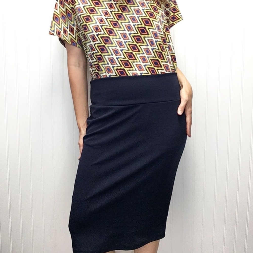 LuLaRoe Cassie Skirt in Navy Blue